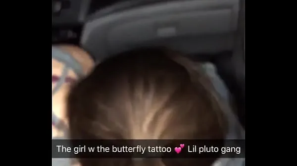 Μεγάλα Girl wit butterfly tattoo giving head mega βίντεο