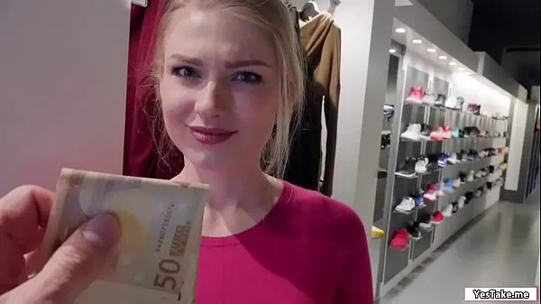 Big Russian sales attendant sucks dick in the fitting room for a grand mega Videos