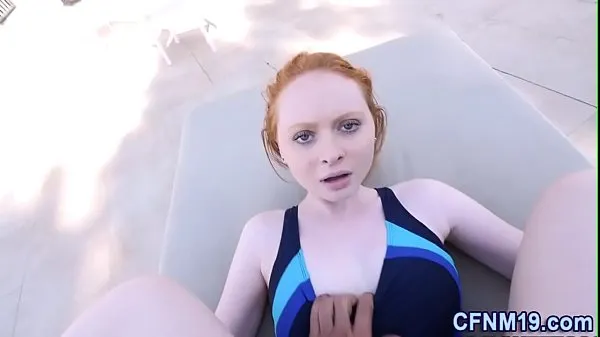 Big Cfnm redhead sucks fucks and gets cum dumped outdoors in pov mega Videos