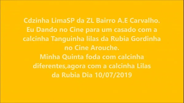 Stora Cdzinha LimaSP Giving at the cinema with Rubia Gordinha's lilac thong for Negao Roludo 10072019 megavideor