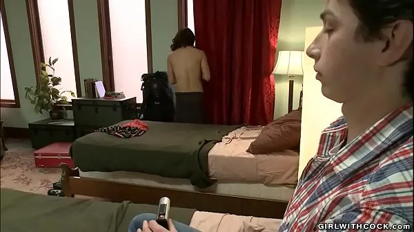 Big Busty shemale anal fucks guy in hostel mega Videos