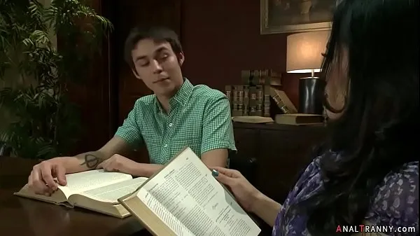 Big Shemale anal fucks young guy in library mega Videos