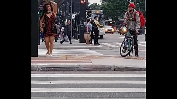 Grandi Ha provocato il fattorino in Avenida Paulista Luana Kazakimega video