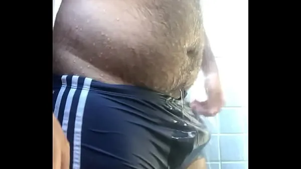 Suuret Hard cock in adidas swim trunks megavideot