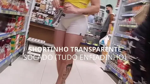 Velká Teaser: Married naughty in the supermarket short shorts transparent punched in the pussy mega videa