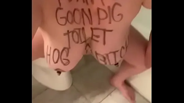 Grandes Fuckpig porn justafilthycunt humiliating degradation toilet licking humping oinking squealing megavídeos