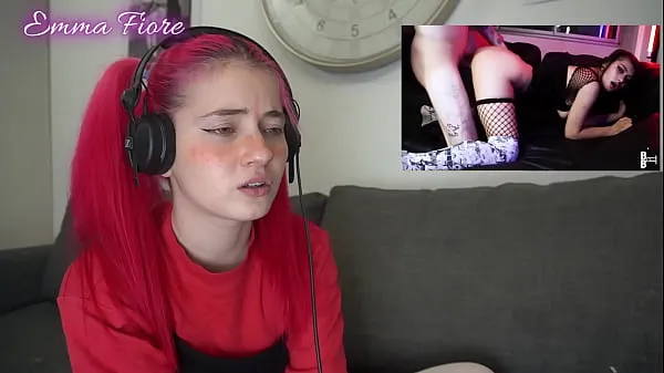 Big Slutty teen gets horny watching amateur porn - Emma Fiore mega Videos