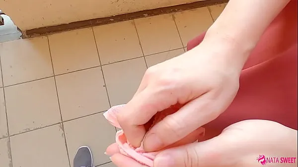 Big Sexy neighbor in public place wanted to get my cum on her panties. Risky handjob and blowjob - Active by Nata Sweet mega Videos