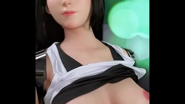Big Tifa Lockhart Final Fantasy VII Hentai Manga Anime Japanese 167cm Silicone Sex Doll Breasts Naked Pussy in City Lights Noir mega Videos