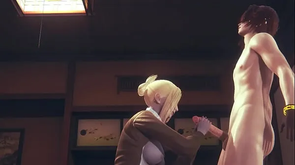 Grandi Shingeki no kyojin Hentai - Annie Leonhart Sega e pompino - Manga giapponesi asiatici Gioco pornomega video