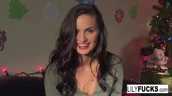 Big Lily tells us her horny Christmas wishes before satisfying herself in both holes mega Videos
